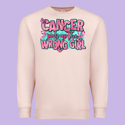 Cancer Pick Up The Wrong Girl Premium Sweatshirt Designed By Adodesignshop