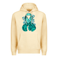 Pina Colada teal ribbon with boxing gloves Premium Hoodie - NancyCooperArtShop