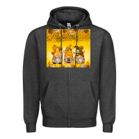 Charcoal Heather bumble bee gnomes Zipper Hoodie - Zillion Design Studio