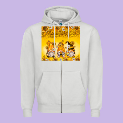 Zipper Hoodie bumble bee gnomes