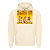 Sandshell bumble bee gnomes Zipper Hoodie - Zillion Design Studio