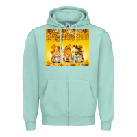 Seafoam bumble bee gnomes Zipper Hoodie - Zillion Design Studio