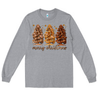 Heather Grey melanin christmas trees Long Sleeve Tee - MaliasSmallBusiness