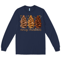Navy melanin christmas trees Long Sleeve Tee - MaliasSmallBusiness