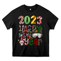 Black 2023 Happy New Year Heavy Core Tee - CowhideDigitalArt