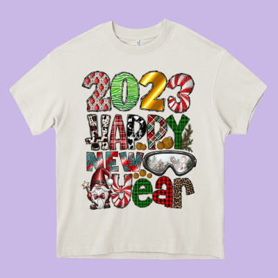 2023 Happy New Year Heavy Core Tee Designed By Cowhidedigitalart