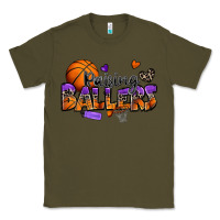 Army Green raising ballers basketball Classic Tee - Zillion Design Studio