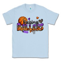 Dusty Blue raising ballers basketball Classic Tee - Zillion Design Studio