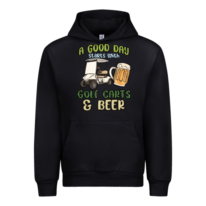 A God Day Starts With Golf Carts And Beer Urban Hoodie by MaliasSmallBusiness | Teevron
