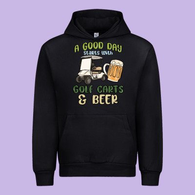 A God Day Starts With Golf Carts And Beer Urban Hoodie Designed By Maliassmallbusiness
