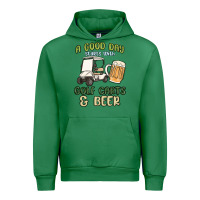 Emerald a god day starts with golf carts and beer Urban Hoodie - MaliasSmallBusiness