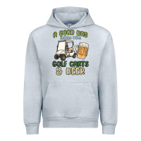 Heather Grey a god day starts with golf carts and beer Urban Hoodie - MaliasSmallBusiness