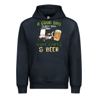 Navy a god day starts with golf carts and beer Urban Hoodie - MaliasSmallBusiness
