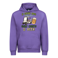 Tulip a god day starts with golf carts and beer Urban Hoodie - MaliasSmallBusiness