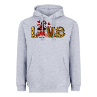 Heather Grey love gnomes Heavyweight Hoodie - FaDigitalArtStudio