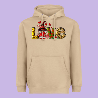 Love Gnomes Heavyweight Hoodie Designed By Fadigitalartstudio