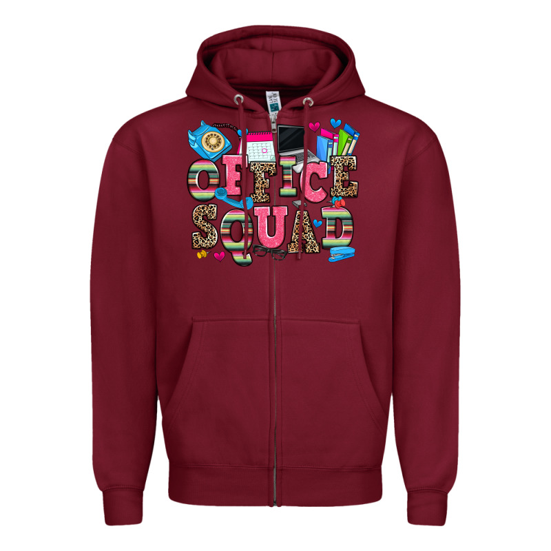 Office Squad Zipper Hoodie by Zillion Design Studio | Teevron