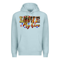 Blue Mist Love My Hero Firefighter Premium Hoodie - LillyAllenDesigns