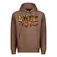 Chestnut Love My Hero Firefighter Premium Hoodie - LillyAllenDesigns