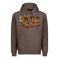 Coffee Love My Hero Firefighter Premium Hoodie - LillyAllenDesigns