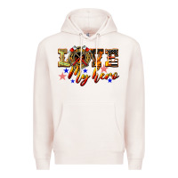 Pale Pink Love My Hero Firefighter Premium Hoodie - LillyAllenDesigns