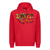 Red Love My Hero Firefighter Premium Hoodie - LillyAllenDesigns
