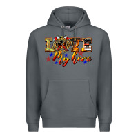 Rock Love My Hero Firefighter Premium Hoodie - LillyAllenDesigns