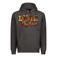Smoke Love My Hero Firefighter Premium Hoodie - LillyAllenDesigns