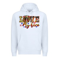 White Love My Hero Firefighter Premium Hoodie - LillyAllenDesigns