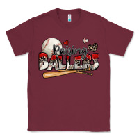 Burgundy raising ballers baseball Classic Tee - Zillion Design Studio
