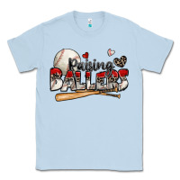 Dusty Blue raising ballers baseball Classic Tee - Zillion Design Studio