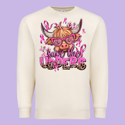Save The Udders Premium Sweatshirt Designed By Adodesignshop