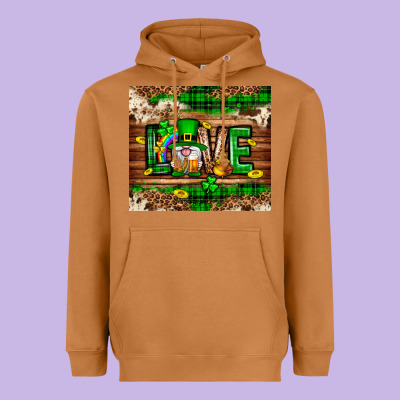 St. Patrick's Day Love Gnome Tumbler Heavyweight Hoodie Designed By Neo Western