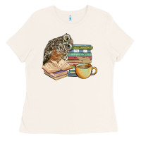Bone owl and books Ladies Tee - BarkalooDesign