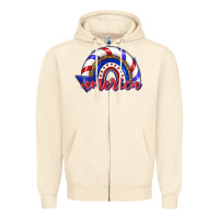 Sandshell America rainbow Zipper Hoodie - texasbilliewilder