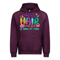Mauve Wine making hair beautiful is kinda my thing Urban Hoodie - MaliasSmallBusiness