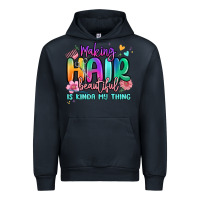 Navy making hair beautiful is kinda my thing Urban Hoodie - MaliasSmallBusiness