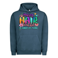Pigment Midnight Navy making hair beautiful is kinda my thing Urban Hoodie - MaliasSmallBusiness
