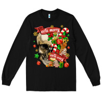 Black sorta merry sorta scary Long Sleeve Tee - MaliasSmallBusiness