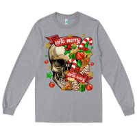 Heather Grey sorta merry sorta scary Long Sleeve Tee - MaliasSmallBusiness