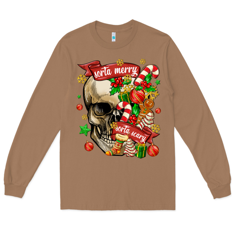 Sorta Merry Sorta Scary Long Sleeve Tee by MaliasSmallBusiness | Teevron