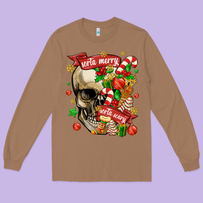 Long Sleeve Tee sorta merry sorta scary
