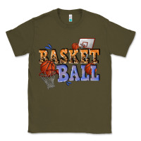 Army Green basketball Classic Tee - texasbilliewilder