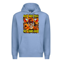 Colony Blue Western Hell Was Full So I Came Back Premium Hoodie - LillyAllenDesigns