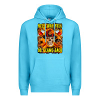 Ocean Blue Western Hell Was Full So I Came Back Premium Hoodie - LillyAllenDesigns