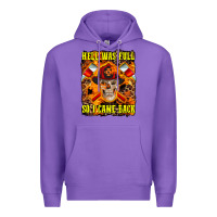 Purple Western Hell Was Full So I Came Back Premium Hoodie - LillyAllenDesigns