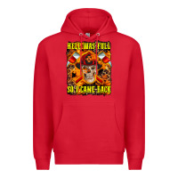 Red Western Hell Was Full So I Came Back Premium Hoodie - LillyAllenDesigns