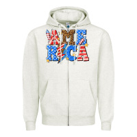 America With Lightning Bolt Zipper Hoodie | Teevron