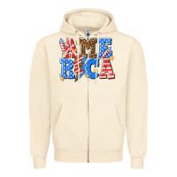 Sandshell America with lightning bolt Zipper Hoodie - texasbilliewilder