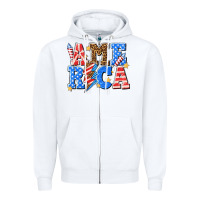 White America with lightning bolt Zipper Hoodie - texasbilliewilder